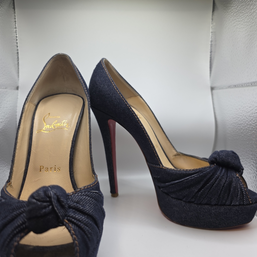Christian Louboutin Black Peep Toe Heels